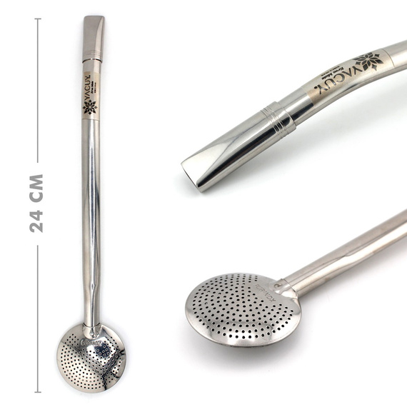 Bombilla Bomba do Yerba Mate Chimarrao Yacuy Lisa 24 cm