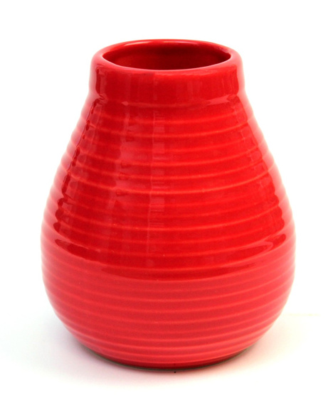 WYPRZEDAŻ-Matero Ceramiczne Calabaza RED - 350ml Yerba Mate- Delikatne przebarwienia