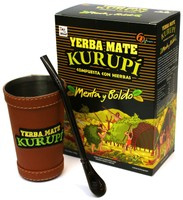 Zestaw Kurupi do Terere z metalową Guampą - Menta y Boldo 500g