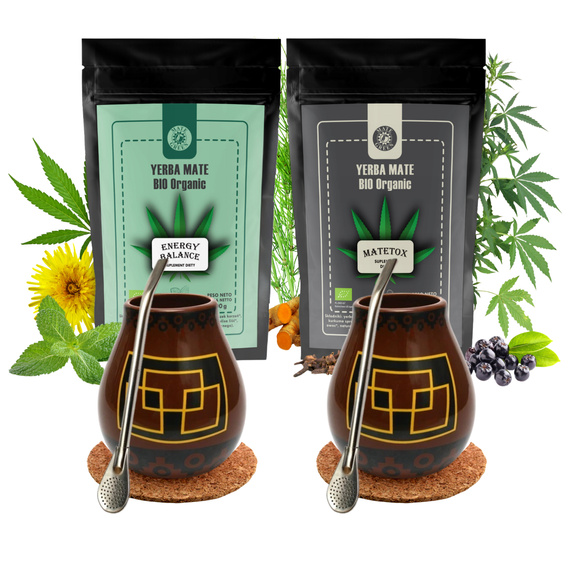 Zestaw Yerba Mate Bio Organic Energy Balance Matetox 2 x 400g
