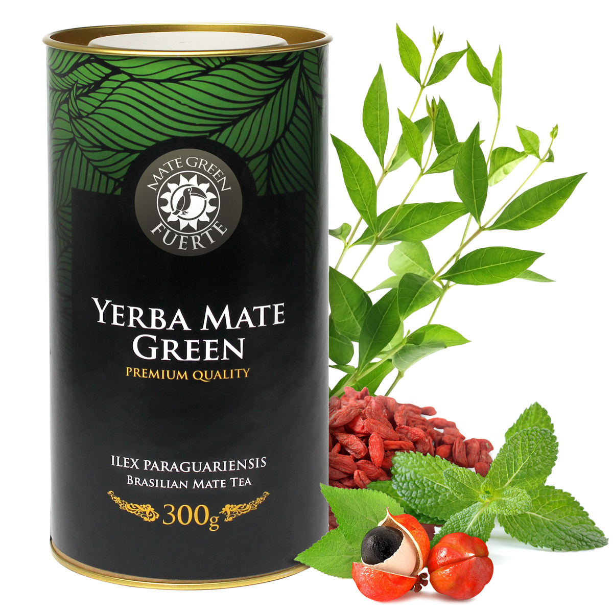 Yerba Mate Green Fuerte Premium 300g w puszce, 0.4 kg