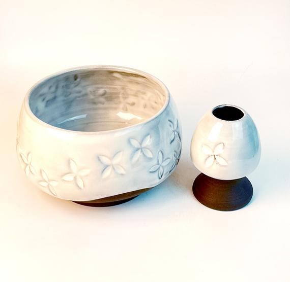 Zestaw Matcha Tea Set z ceramicznymi akcesoriami handmade w pudełku na prezent
