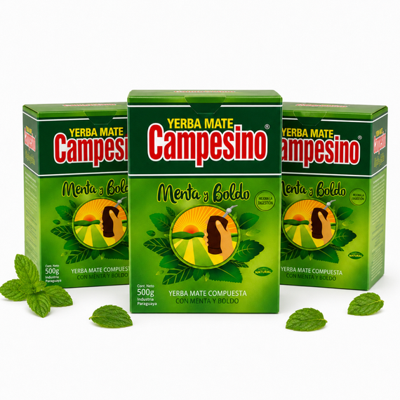 Yerba Mate CAMPESINO MENTA y BOLDO MOCNA 3x 0,5 kg