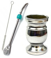 Matero PALO SANTO XL + Bombilla INOX Yerba mate