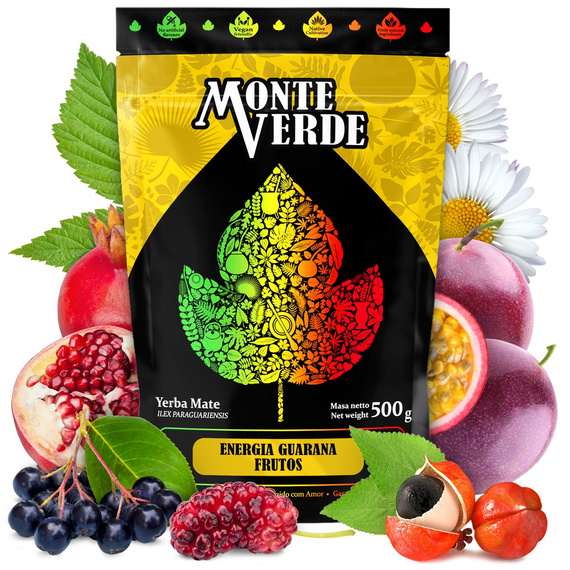 Yerba Mate Yerba Mate Monte Verde Guarana Frutos + CBSe Energia 2x500g 1kg