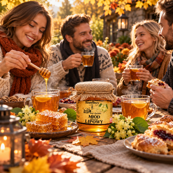 Miód Lipowy Nektarowy 250g Naturalny Polski Miody Tuszyńskie Pasieka 1946