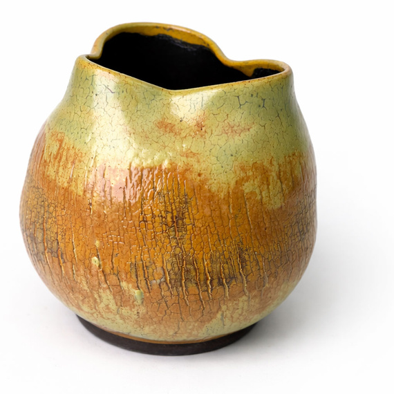 Matero ceramiczne do yerba mate Spękana Ziemia, rękodzieło, 350 ml. 