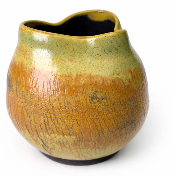 Matero ceramiczne do yerba mate Spękana Ziemia, rękodzieło, 350 ml. 