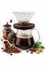 Zestaw do zaparzania kawy - szklany dzbanek Dripper 600 ml