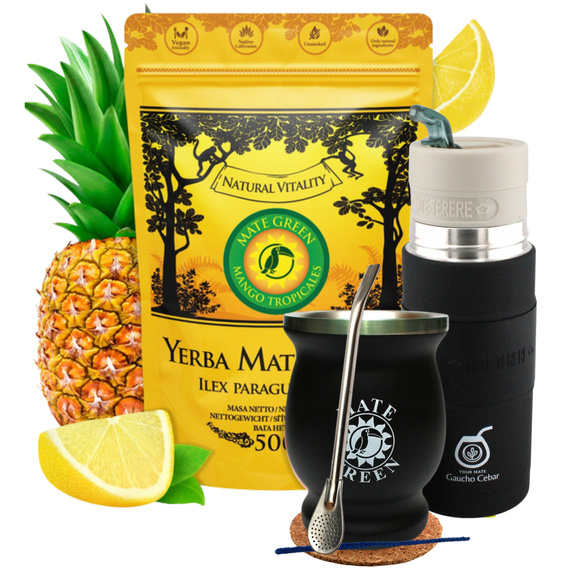 Zestaw Yerba Mate Green Mango Tropicales YerbomoX i TermoMatePRO 500g 0,5kg