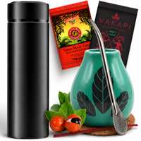 Zestaw Yerba Mate Próbki 2x50g + Termos LED + Tykwa + Bombilla
