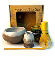Zestaw Matcha Tea Set z ceramicznymi akcesoriami handmade w pudełku na prezent
