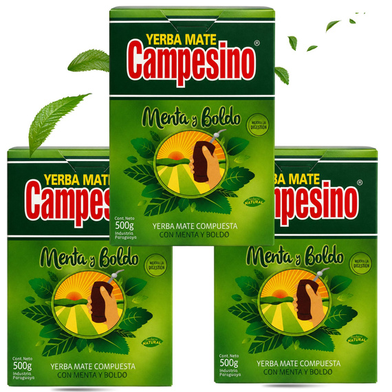 Yerba Mate CAMPESINO MENTA y BOLDO MOCNA 3x 0,5 kg