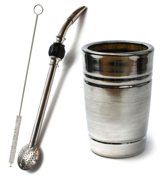 Matero PALO SANTO XL + Bombilla INOX Yerba mate