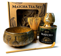 Zestaw Matcha Tea Set z ceramicznymi akcesoriami handmade w pudełku na prezent