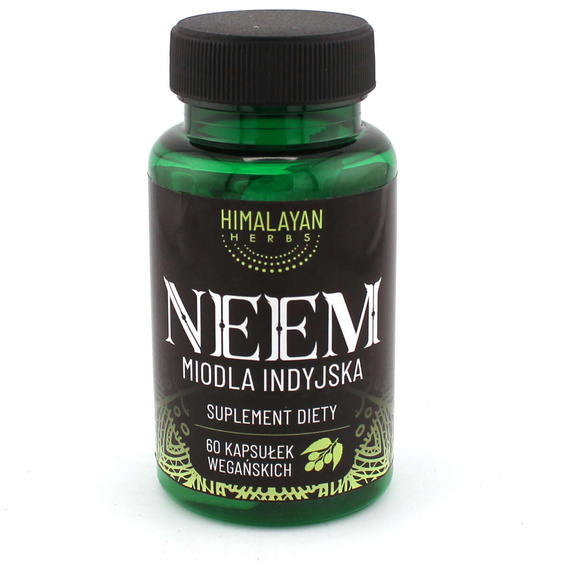 Neem (Miodla Indyjska) 100% - Suplement diety 60 kaps. wegańskich