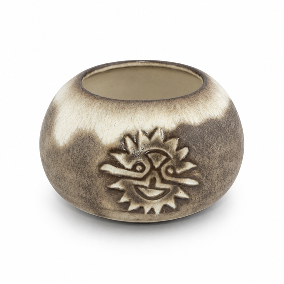 Naczynko do yerba mate Mate Green "Rustic" toczone na kole, ceramika handmade ~200 ml
