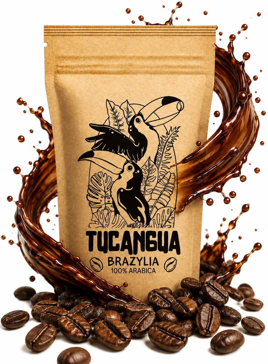 Kawa Tucangua Brazylia Premium Kraft Roasted 100% Arabica Santos, 0.05 kg