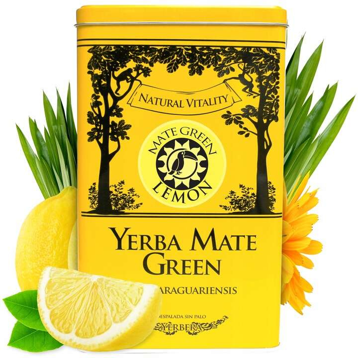 Yerbera Puszka Mate Green Lemon 0,5kg 500g, 0.65 kg