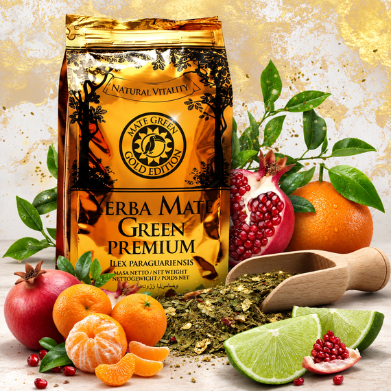 Zestaw Yerba Mate Green GOLD 400g Cuia Yacuy Bombilla LAGRIMA 22cm Prezent