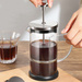 Szklany zaparzacz - dzbanek do herbat, ziół, yerba mate - FRENCH PRESS - 600ml