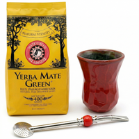 Zestaw Prezentowy z Mate Green Me Amore i unikalnym kamionkowym Matero Cuia Rojo Fuerte