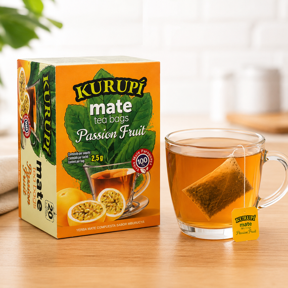 Yerba Mate Kurupi Cocido Passion Fruit - saszetki 20 x 2,5g