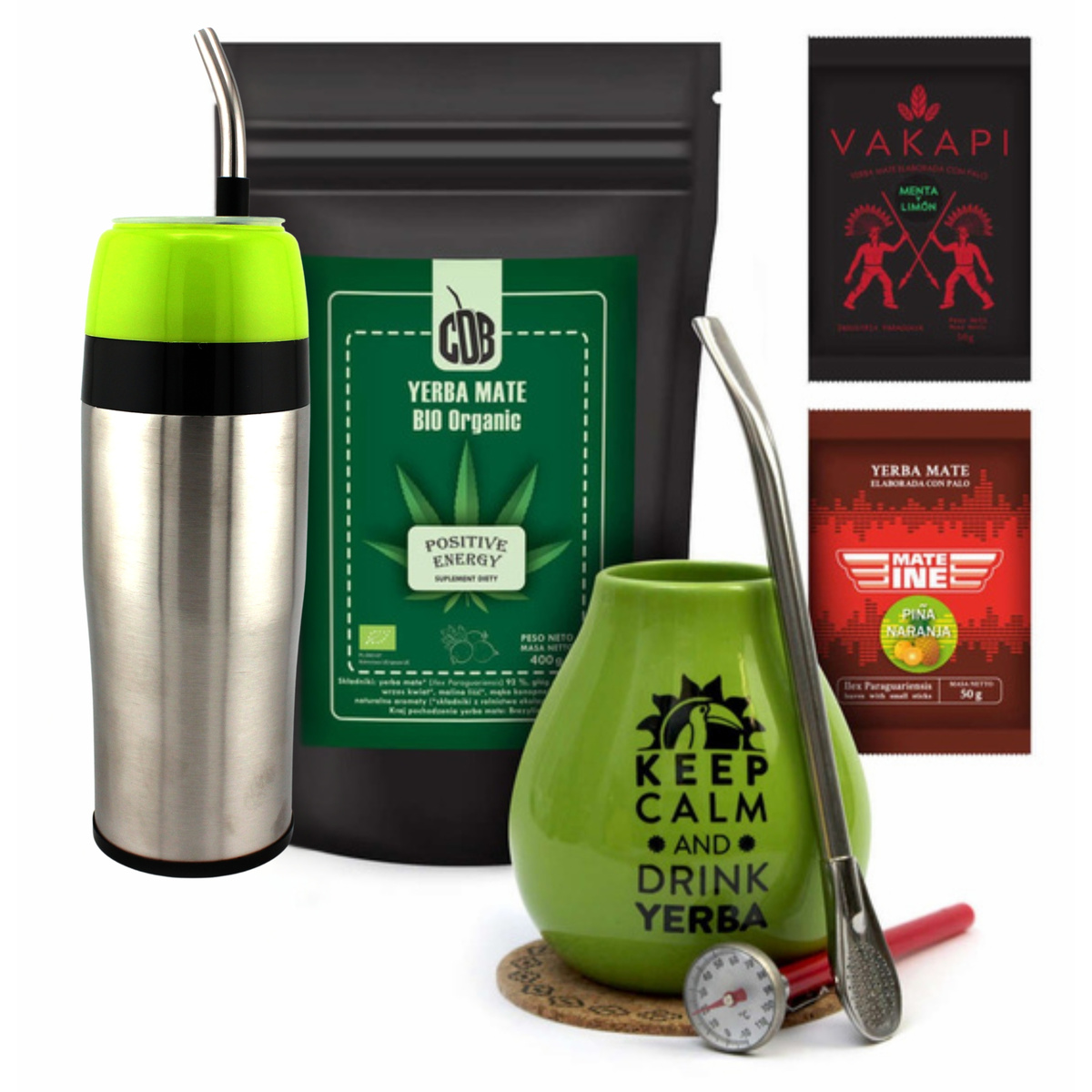 Zestaw Yerba Mate 500g Organic + Yerbomos, 1.02 kg