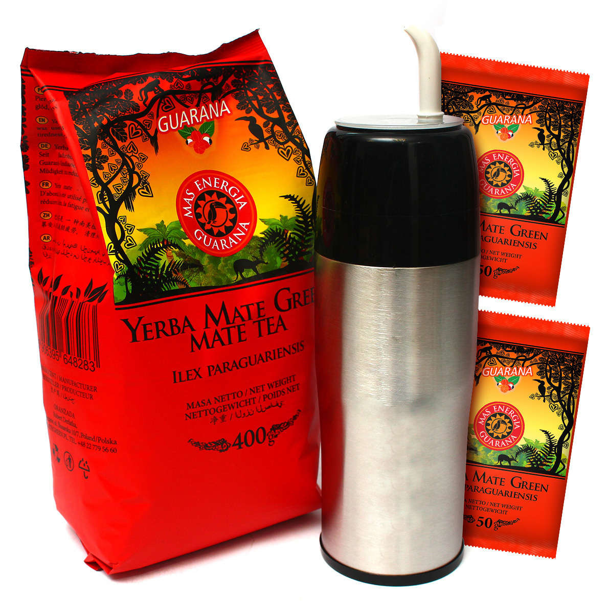 PS Zestaw Yerba Mate Guarana Energia 0,5 kg Yerbomos, 1.1 kg