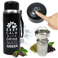 WYPRZEDAŻTermos 8.0 z dużym sitkiem, termometrem i wyświetlaczem LED do yerba mate, kawy, herbaty 800ml - USZKODZONY Wyświetlacz