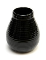 WYPRZEDAŻ-Matero Ceramiczne ''miodowe'' Czarne- uszczerbek od wewnętrzej strony