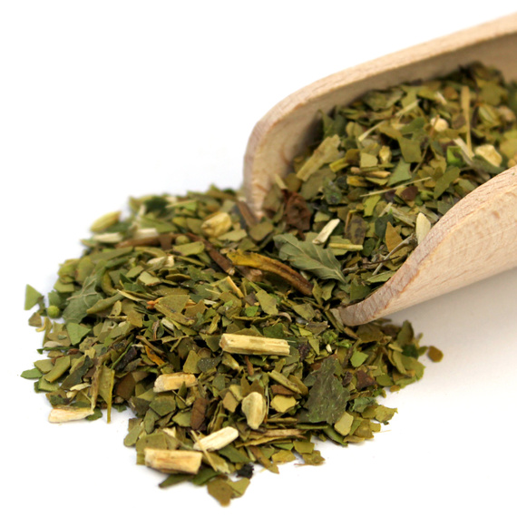 Zestaw Yerba Mate Absinth 400g + Matero Tykwa Ceramiczna Hoja Turkusowa + Bombilla