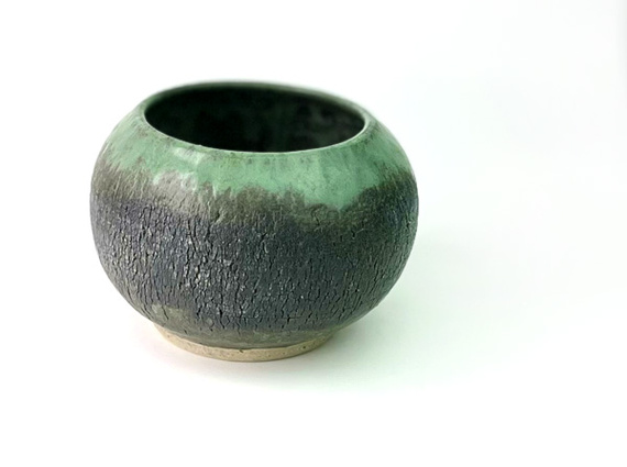 Matero ceramiczne do yerba mate Spękana Ziemia, rękodzieło, 270 ml. 