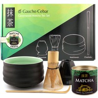 Zestaw akcesoriów do przygotowania herbaty Matcha od Gaucho Cebar + Matcha 30g - 4 sztuki