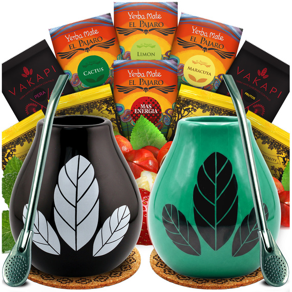 Zestaw na start dla dwojga Yerba Mate 10x50g 2x Bombilla 2x Matero