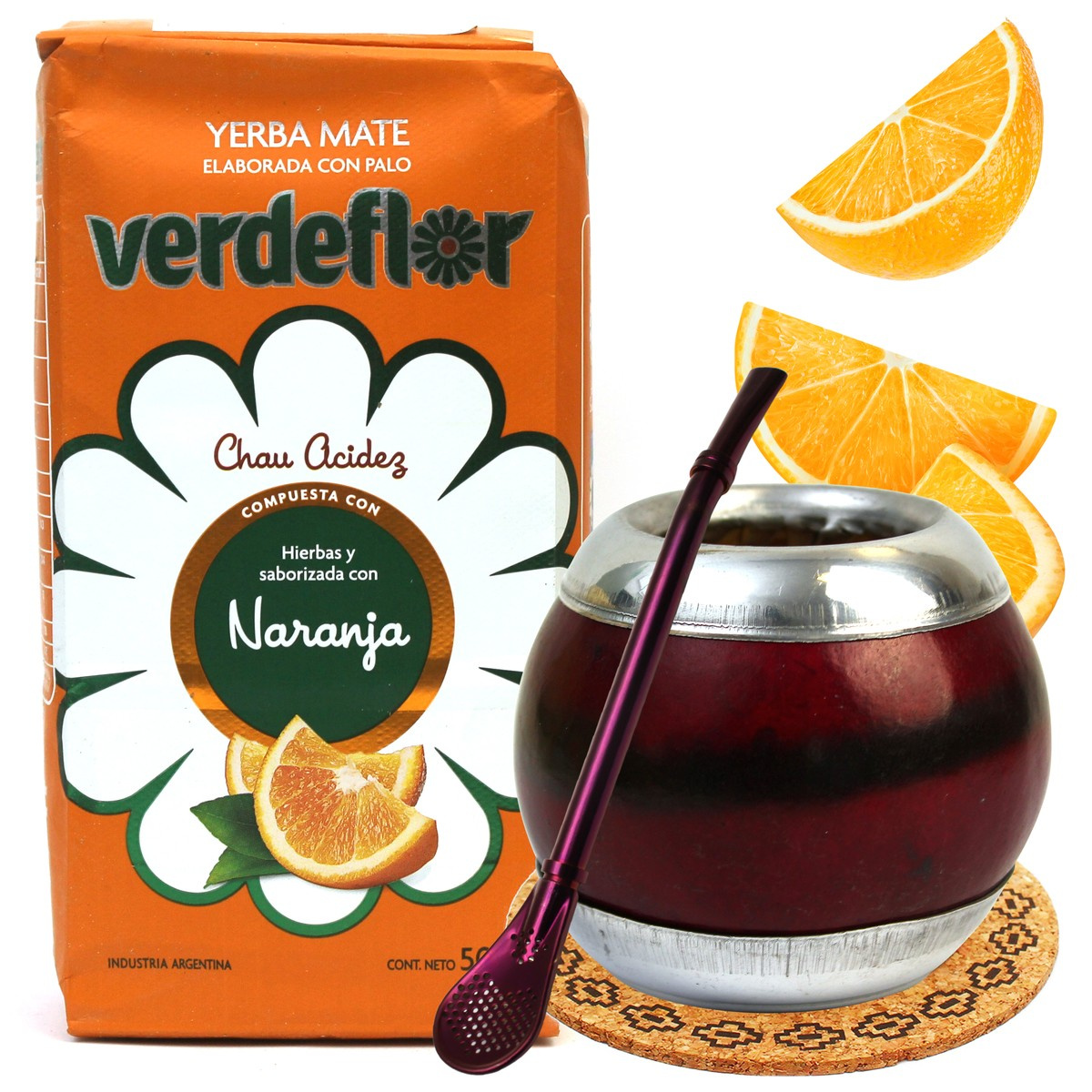 Zestaw Yerba Mate Verdeflor Naranja Tykwa bombilla, 1.65 kg