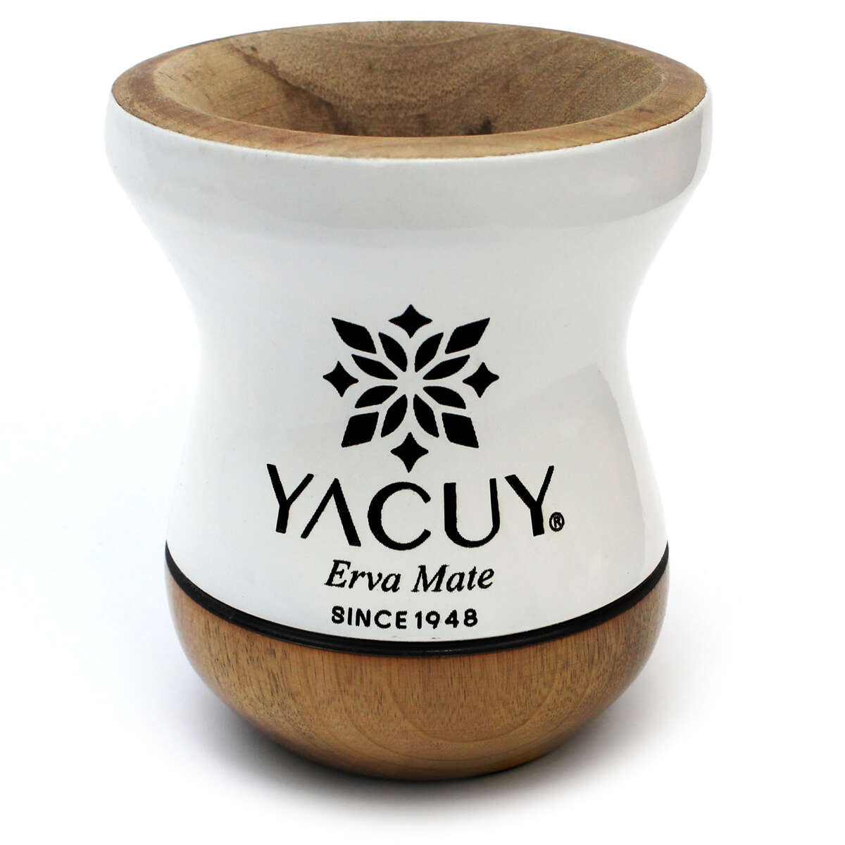 Naczynie do Yerba mate Chimarrao Yacuy Cuia De Madeira Imbuia 200-220 ml - biała, 0.32 kg