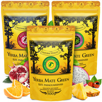 Zestaw Yerba Mate Green Najlepsze Owocowe 3x500g  MIX 1,5kg Mango Ananas