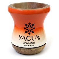 Naczynie do Yerba mate Chimarrao Yacuy Cuia De Madeira Imbuia 200-220 ml - pomarańczowa ombre
