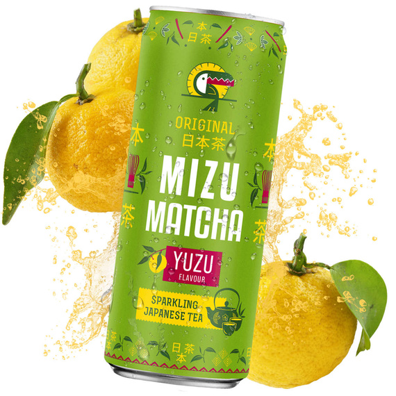 Mizu Matcha Yuzu Napój Yerba Mate lekko gazowany 330 ml Vitamizu w puszce owocowy