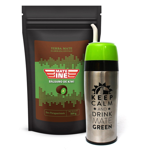 Zestaw Yerba Mate Balsamo de Kiwi 500g + Yerbomos Drive do samochodu