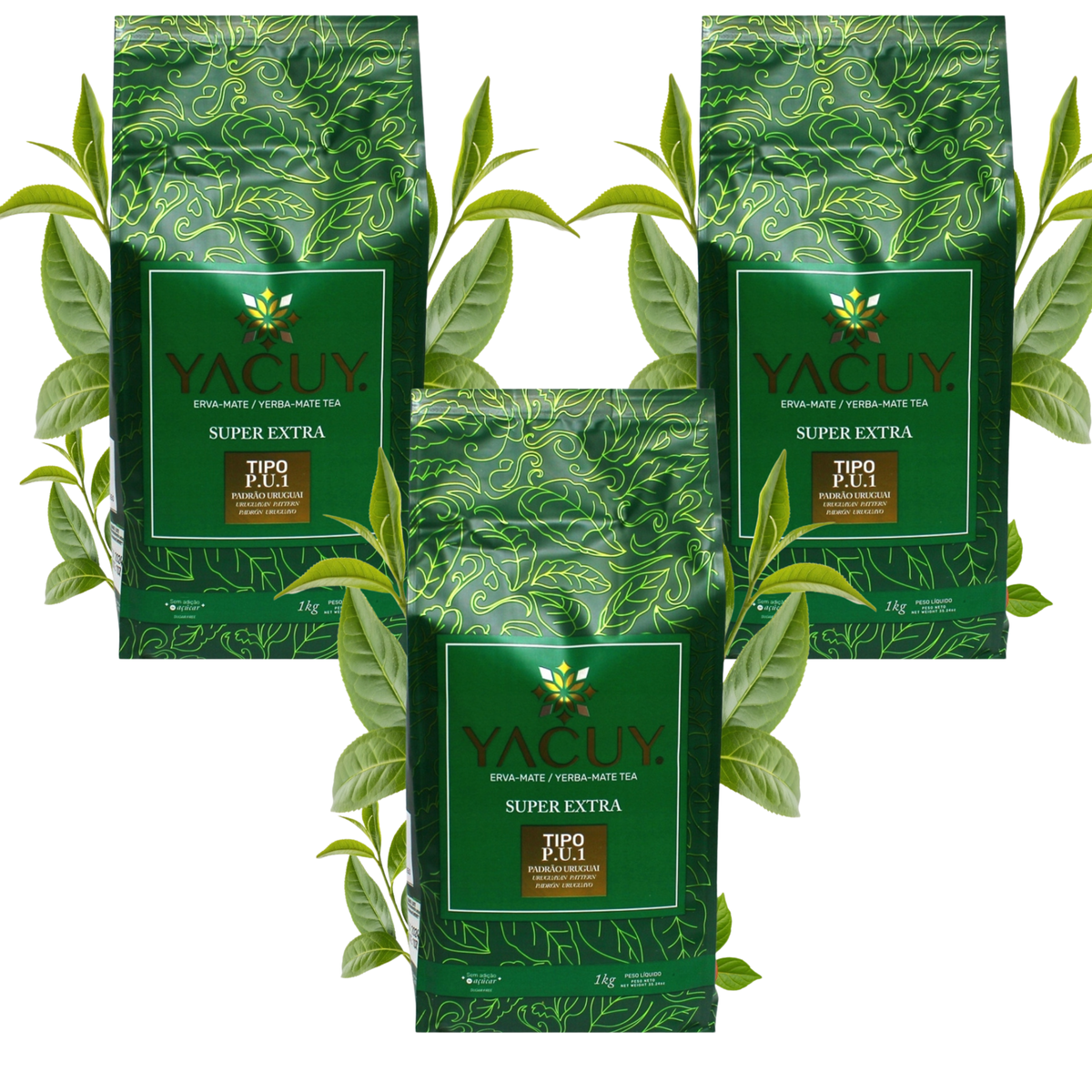 Yerba Mate Yacuy TIPO PU1 - 3 kg, 4.2 kg
