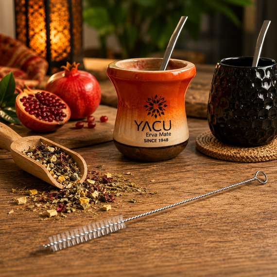 Zestaw Yerba Mate Summertime 500g + Cuia Imbuia + Bombilla LIZA