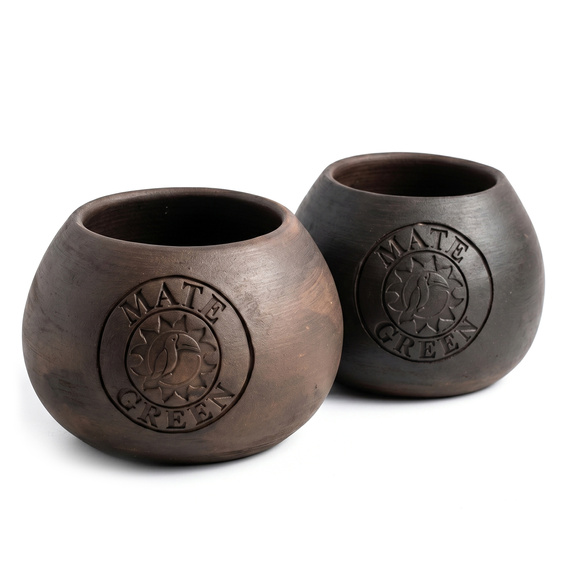 Naczynko do yerba mate Mate Green "Nativa" toczone na kole, ceramika handmade ~250 ml