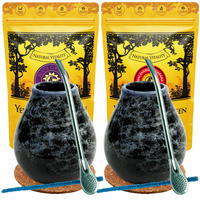 Zestaw Yerba Mate Guarana Energia Premium Wild Bayas 1kg + akcesoria dla dwojga