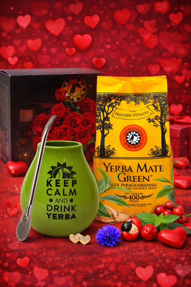Zestaw Yerba Mate Green Energy w pudełku bombilla