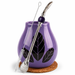 Zestaw do yerba mate - Matero Tykwa Ceramiczna Luka Hoja Violeta + Bombilla 22 cm