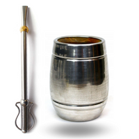Matero PALO SANTO XL + Bombilla INOX Yerba mate