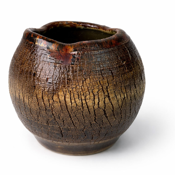 Matero ceramiczne do yerba mate Spękana Ziemia, rękodzieło, 320 ml. 