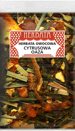 HERBATA CYTRUSOWA OAZA owocowa 150g + akcesoria